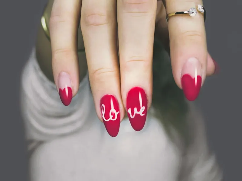 Hand massage with cream during a manicure